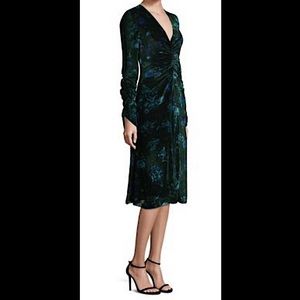 Prabal Gurung Emerald Floral Dress Size 10
